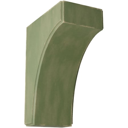 Ekena Millwork 3 1/2"W x 6"D x 8"H Clarksville Wood Vintage Decor Bracket, Restoration Green BKTWD04X06X08CVGR